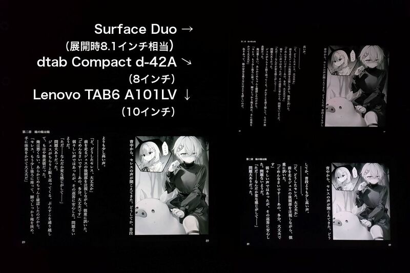 ファイル:SurfaceDuo+d-42A+LenovoTAB6 novel.jpg